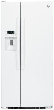 GE® 23.2 Cu. Ft. White Side-By-Side Refrigerator