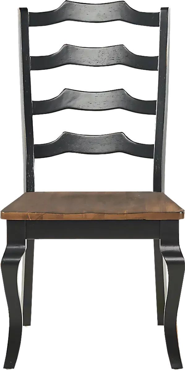 Twin Lakes Black Ladder Back Side Chair-1
