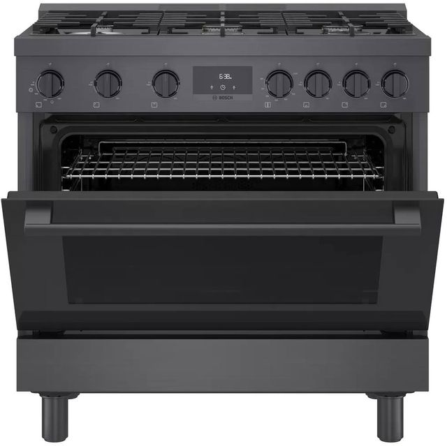 Bosch 800 Series 36" Black Stainless Steel Pro Style Natural Gas Range 1