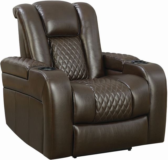 Coaster® Delangelo 3 Piece Brown Power Reclining Living Room Set 3