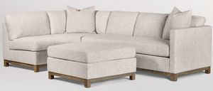 Alder & Tweed Furniture Company Left Facing Clayton Sectional With Ottoman