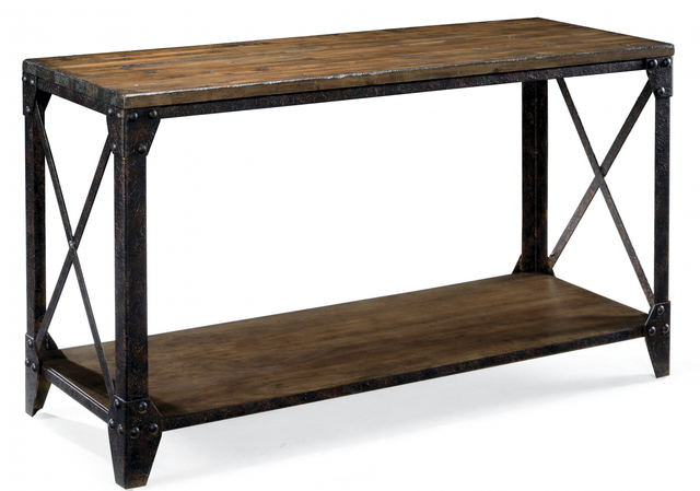 Magnussen Home® Pinebrook Distressed Natural Pine Rectangular Sofa Table-0