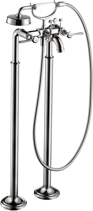 AXOR Montreux Chrome 2-Handle Freestanding Tub Filler Trim with Lever Handles and 1.8 GPM Handshower