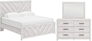 Signature Design by Ashley® Cayboni 3-Piece Whitewash Queen Panel Bed