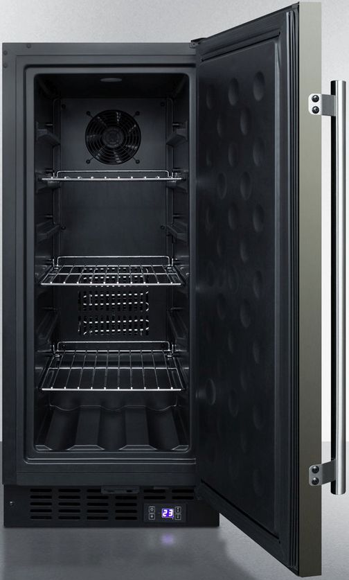 Summit® 2.5 Cu. Ft. Black Stainless Steel Built In All Freezer 2