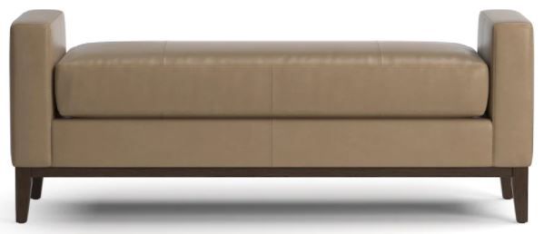 Bassett® Furniture Balfour Brown Leather Bench