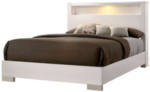 Furniture of America® Malte White Eastern King Bed