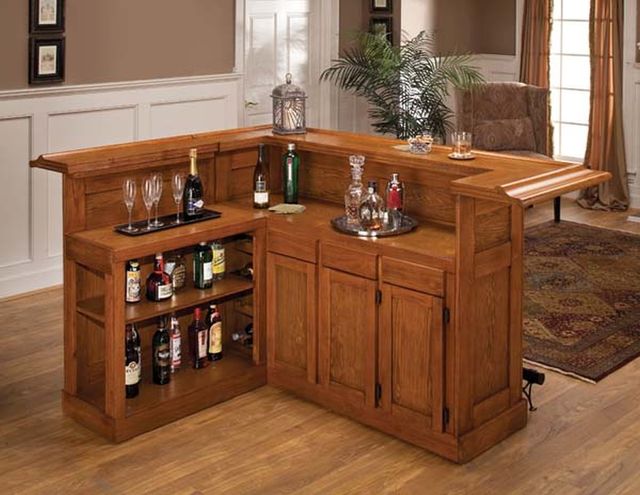 Hillsdale Furniture Classic Oak Side Bar-2
