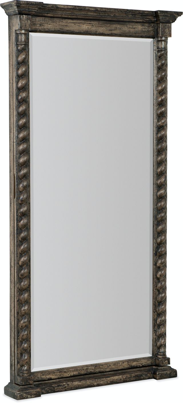 Hooker® Furniture La Grange Dark Wood Vail Floor Mirror with Jewelry Storage-0