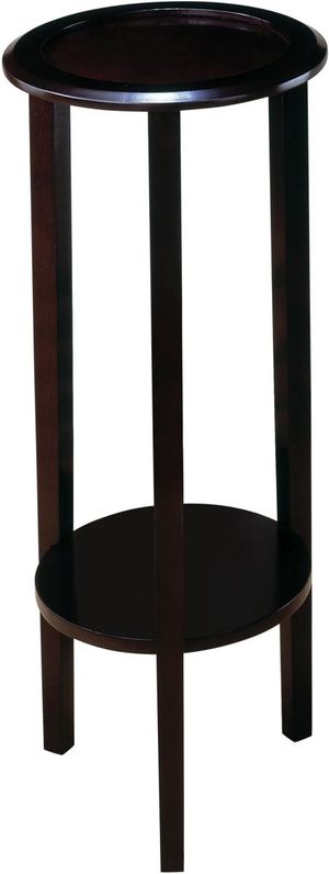 Coaster® Espresso Round Accent Table With Bottom Shelf