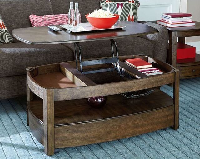 Hammary® Primo Brown Rectangular Lift-Top Cocktail Table 2