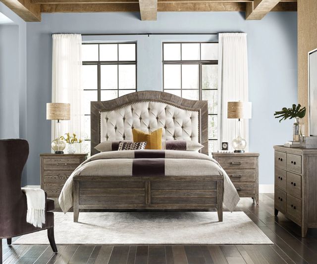 American Drew® Emporium Ingram Shadow Upholstered California King Panel Bed-1
