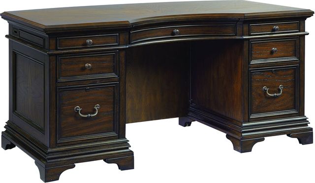 Aspenhome® Essex Molasses Brown 66" Curved Executive Desk