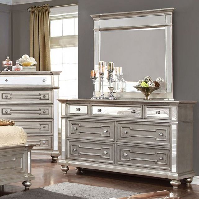 Furniture of America® Fantasia 4 Piece Silver Queen Bedroom Set 3