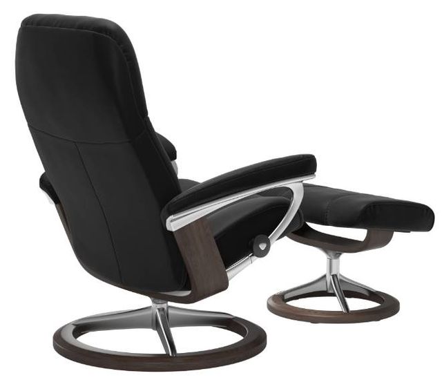 Stressless® by Ekornes® Consul Small Signature Base Chair and Ottoman 3