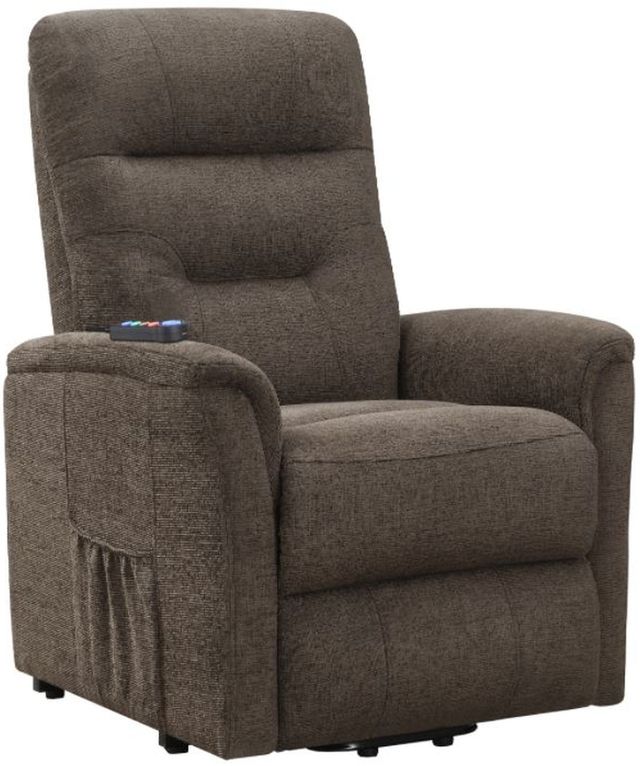 Coaster® Grey Tufted Upholstered Power Lift Recliner 15