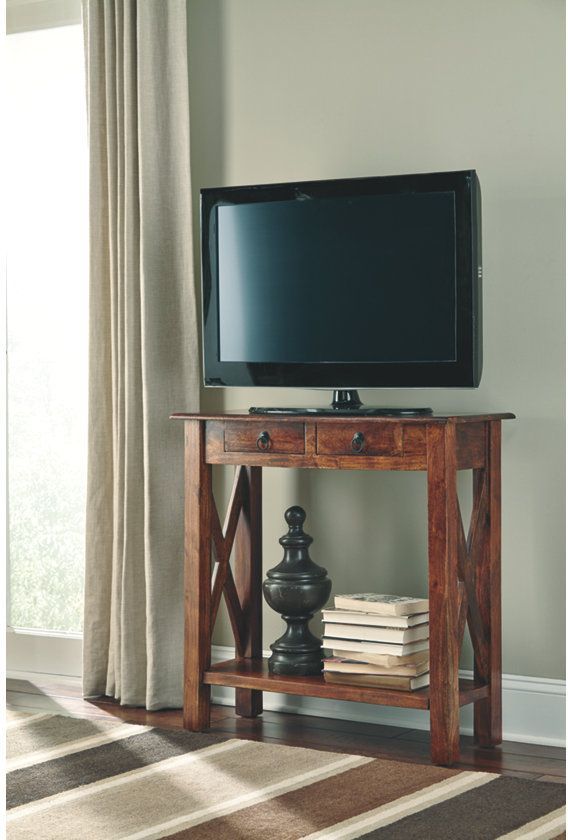 Signature Design by Ashley® Abbonto Warm Brown Console ...