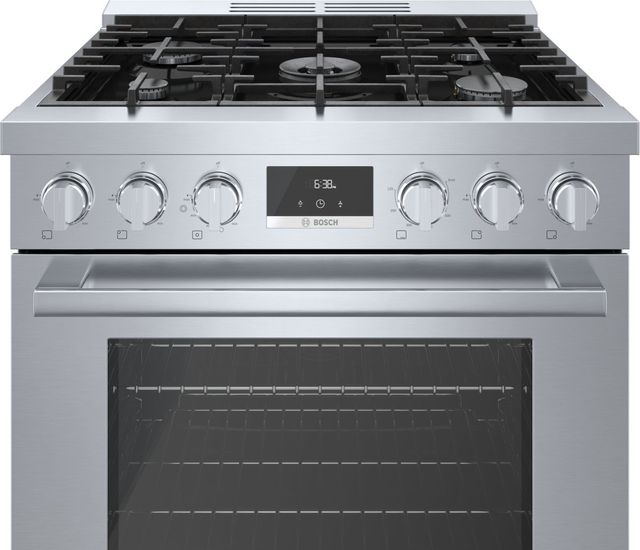 Bosch 800 Series 30" Stainless Steel Pro Style Dual Fuel Range 3