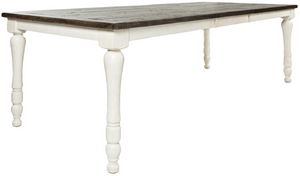 Jofran Inc. Madison County Barnwood Rectangle Extension Table with Vintage White Base