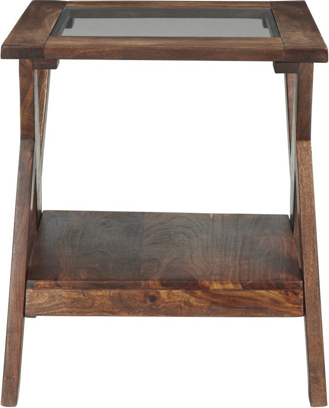 Signature Design by Ashley® Charzine Warm Brown End Table-1