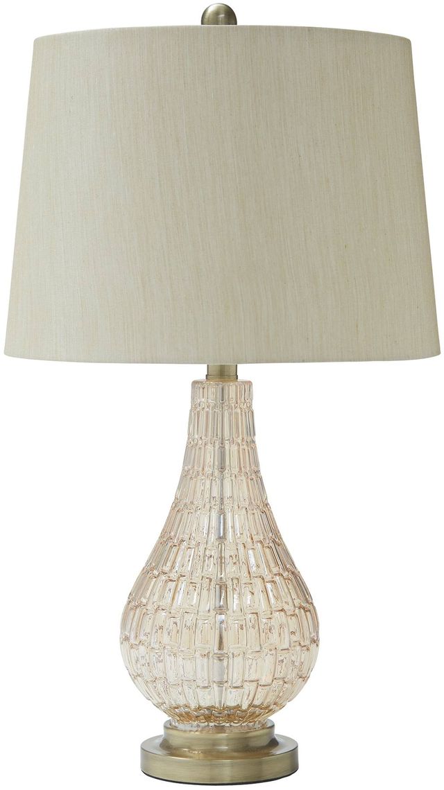 Signature Design by Ashley® Latoya Champagne Glass Table Lamp 0