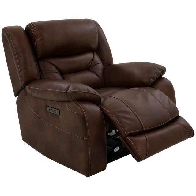 Cheers Roswell Brown Leather Power Recliner-2