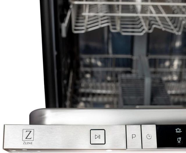 Zline 24" Black Stainless Steel Top Control Built In Dishwasher 3