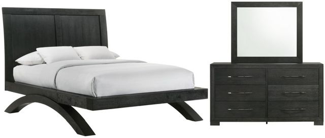 Elements International Allan 3-Piece Black King Bed Set | Miskelly ...