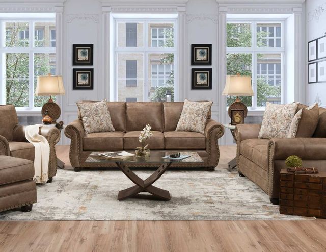 Sisak Sofa Set - Brown - Decornation