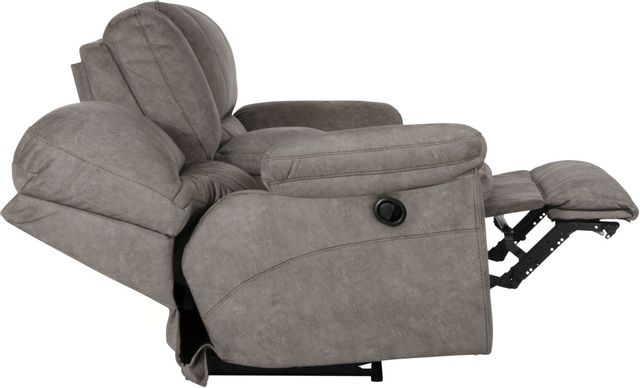 Catnapper® Reyes Graphite Lay Flat Reclining Console Loveseat with Storage & Cupholders 4