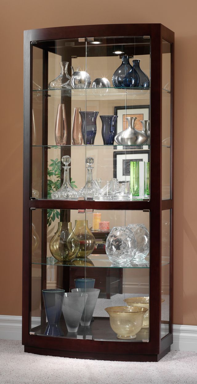 Howard Miller® Bradington Black Coffee Curio Cabinet 2