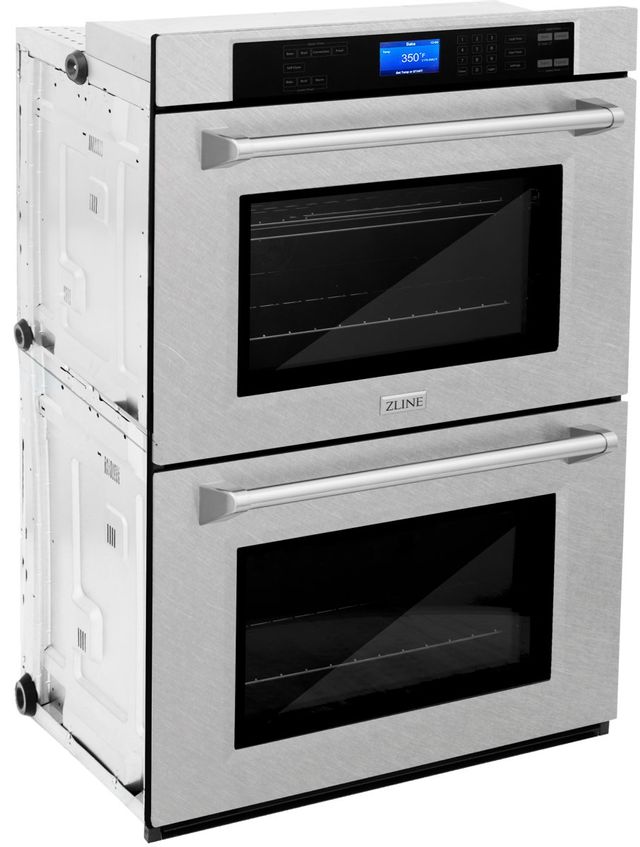ZLINE 30" DuraSnow® Stainless Steel Double Electric Wall Oven  2