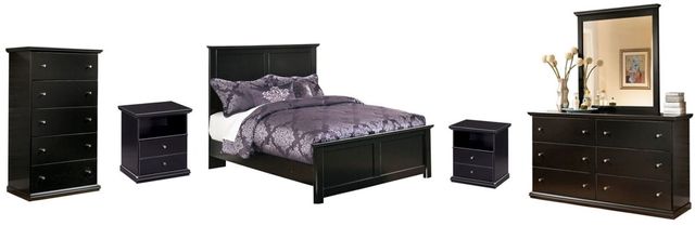Signature Design by Ashley® Maribel 6-Piece Black Full Youth Panel Bed Set