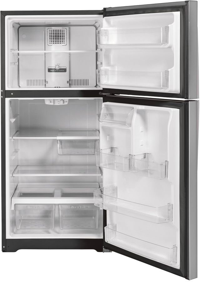 GE® 21.9 Cu. Ft. Stainless Steel Top Freezer Refrigerator 26