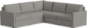Flex by Flexsteel® 5-Piece Gray 5 Seat Sectional