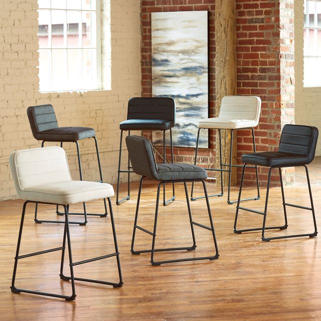 Signature Design by Ashley® Nerison Black Counter Height Stool 4
