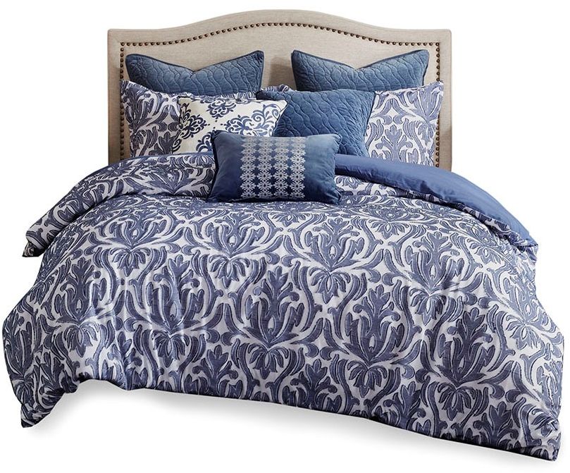 Damask comforter set deals queen