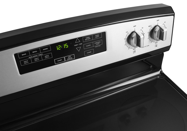 Amana® 30" Black on Stainless Free Standing Electric Range- AER6603SFS 6