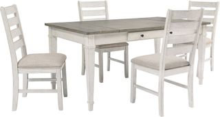 Signature Design by Ashley® Skempton 5 Piece White/Light Brown Dining Room Set