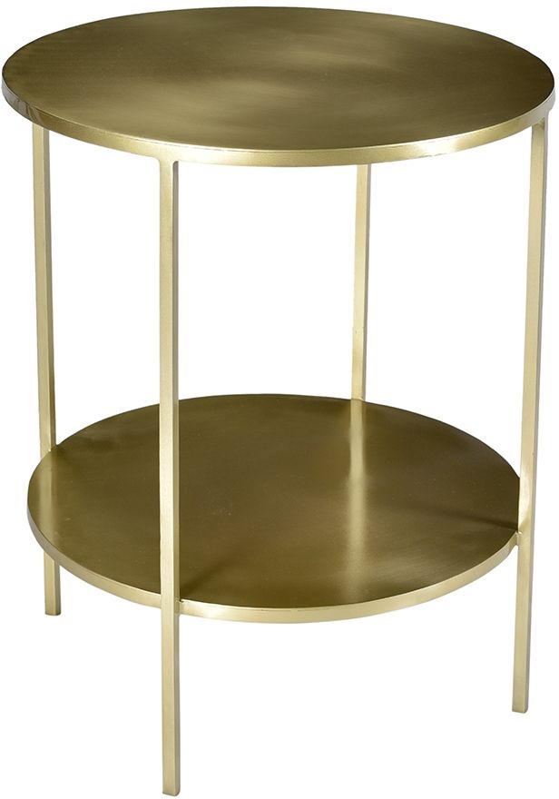 Dovetail Furniture Hodge Brass Side Table
