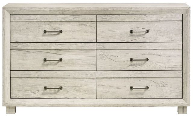 Elements International Fort Worth White 6-Drawer Dresser | Bob Mills ...