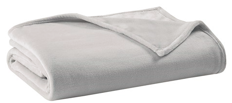 Olliix by Clean Spaces Antimicrobial Plush Grey King Blanket-3