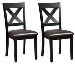 Liberty Furniture Thornton II 2 Pack Black X Back Side Chair