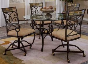 Hillsdale Furniture Pompei 5-Piece Black Gold Dining Set