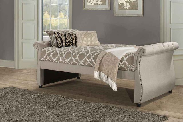 Hillsdale Furniture Hunter Linen Sandstone Twin Backless DayYouth Bed