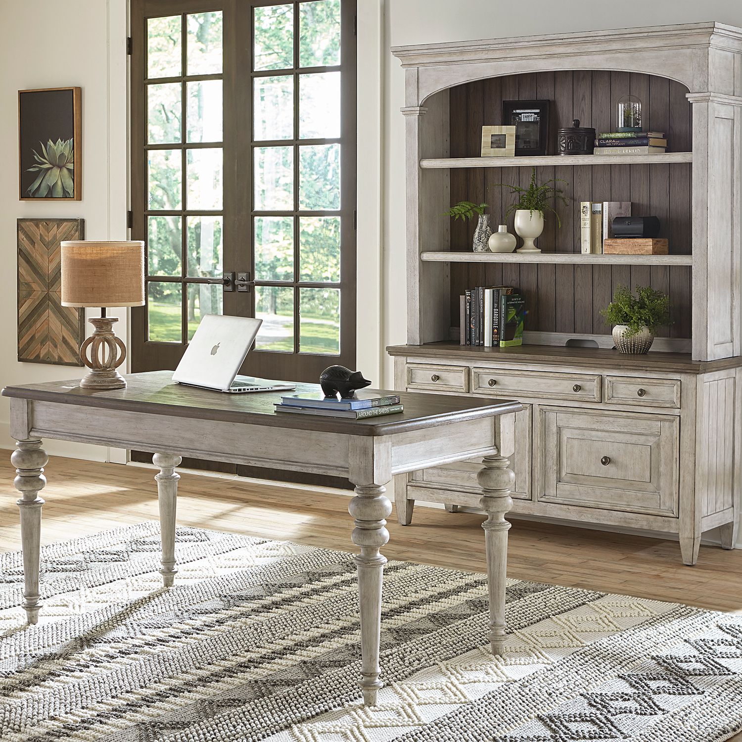 antique white office desk