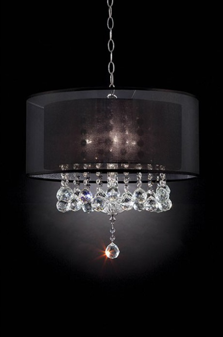 Furniture of America® Minn Chrome Ceiling Lamp 1