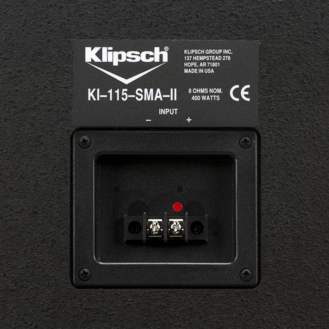 Klipsch® Professional Black KI-115-SMA-II 15" Single Subwoofer 7