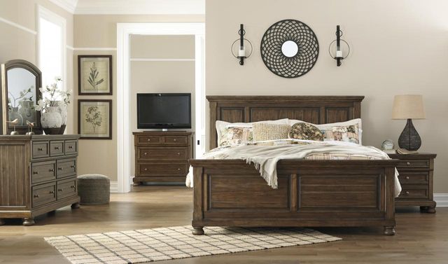 Signature Design by Ashley® Flynnter 4 Piece Medium Brown King Bedroom Set-0