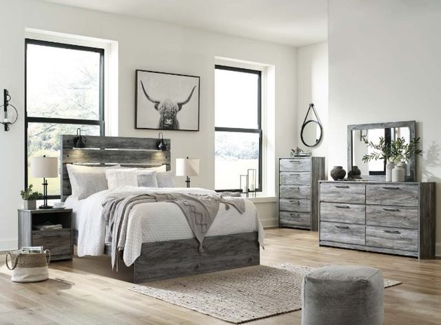Signature Design by Ashley® Baystorm 2-Piece Gray Queen Panel Bed Set-3